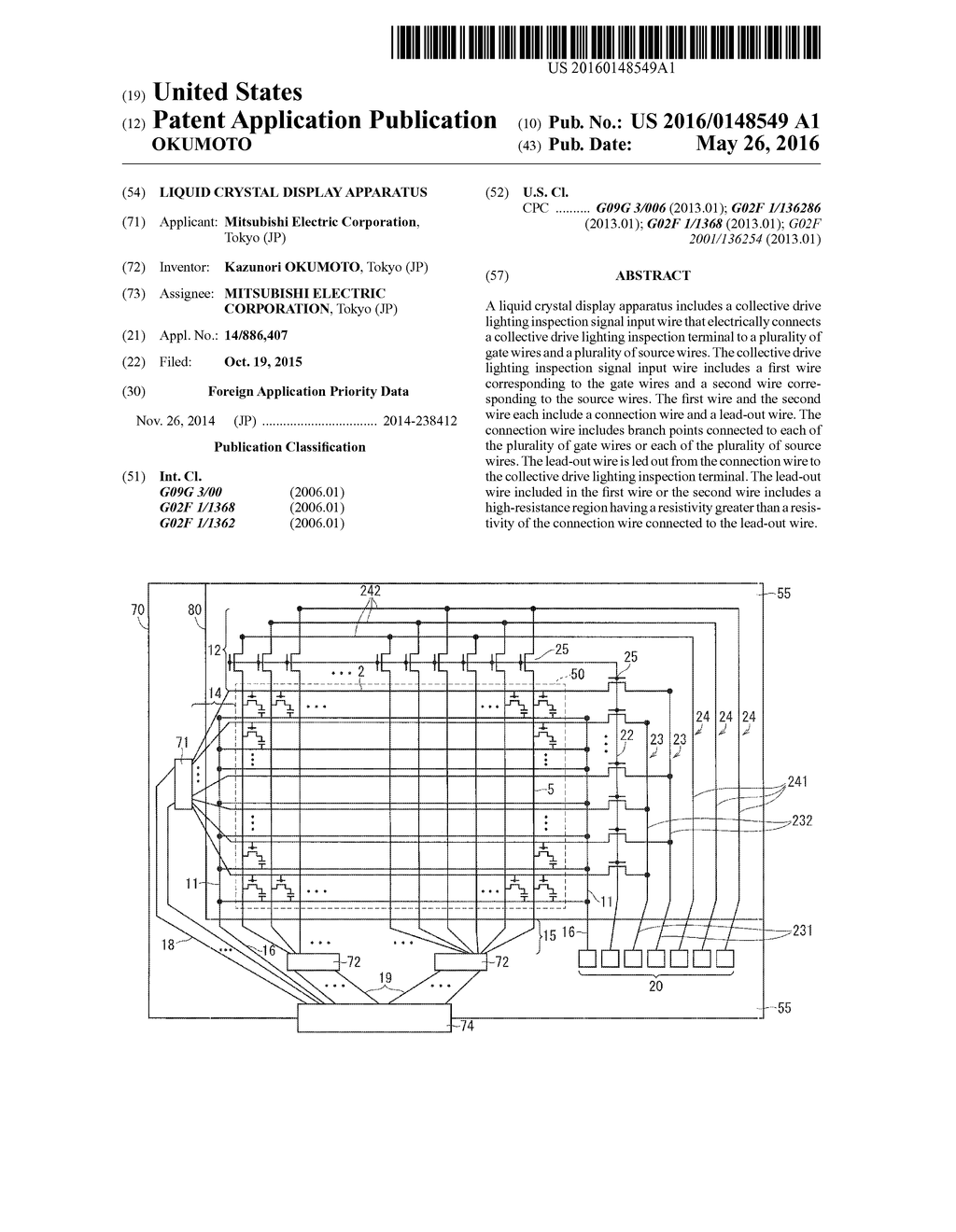 LIQUID CRYSTAL DISPLAY APPARATUS - diagram, schematic, and image 01