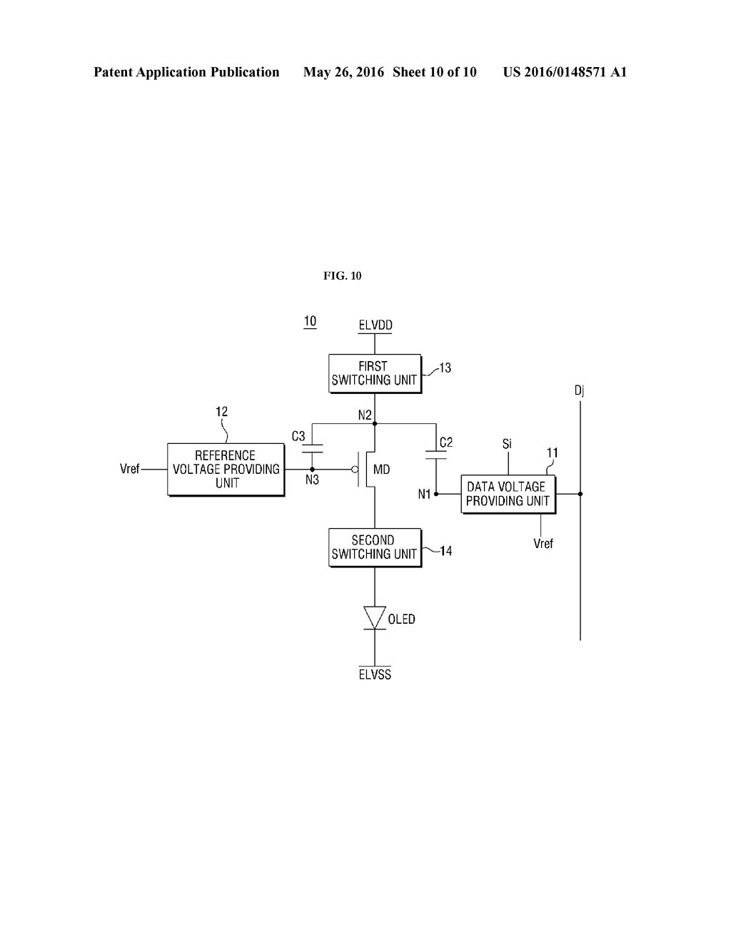 ORGANIC LIGHT-EMITTING DISPLAY DEVICE AND METHOD OF DRIVING THE SAME - diagram, schematic, and image 11