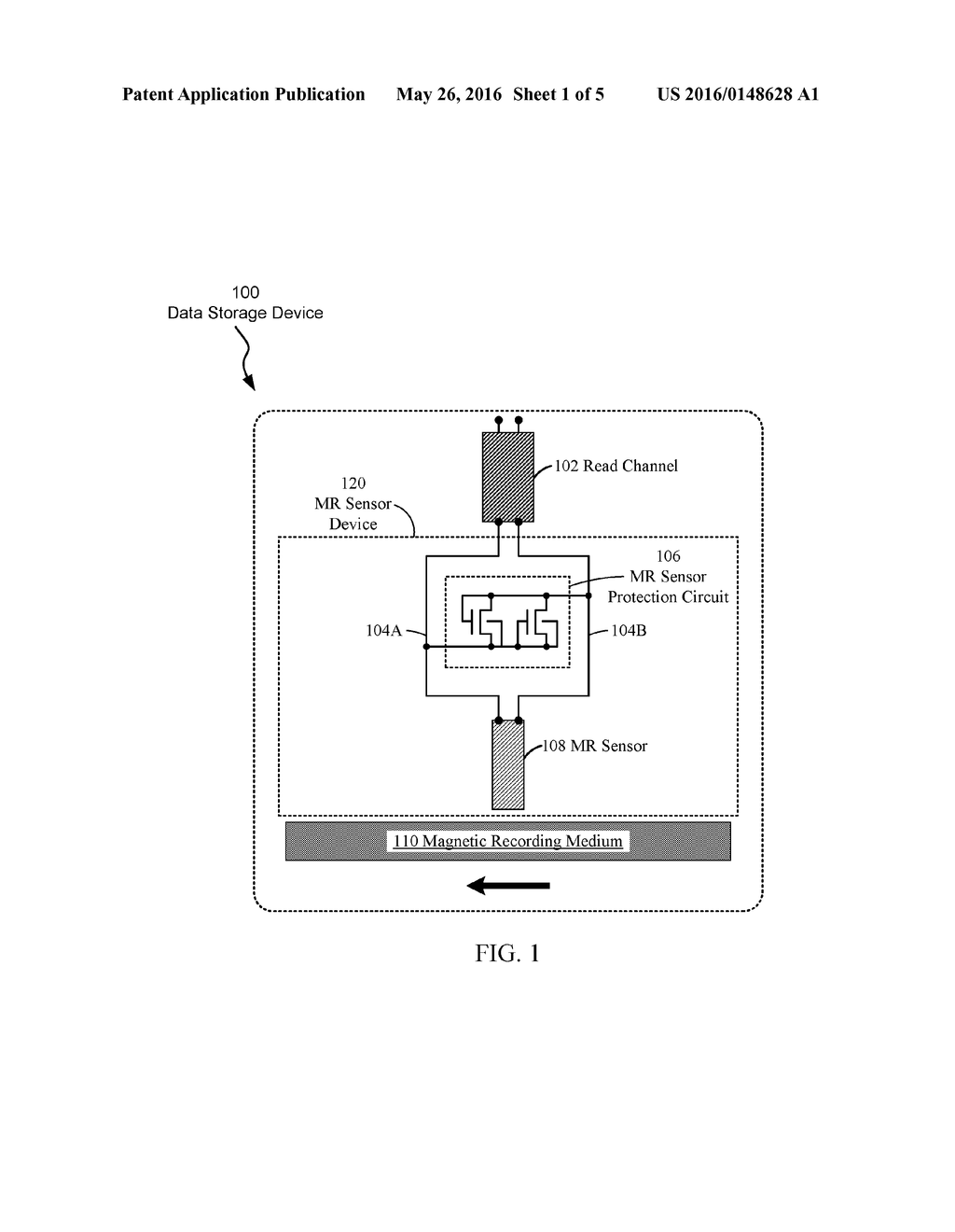 ELECTROSTATIC DISCHARGE PROTECTION FOR A MAGNETORESISTIVE SENSOR - diagram, schematic, and image 02