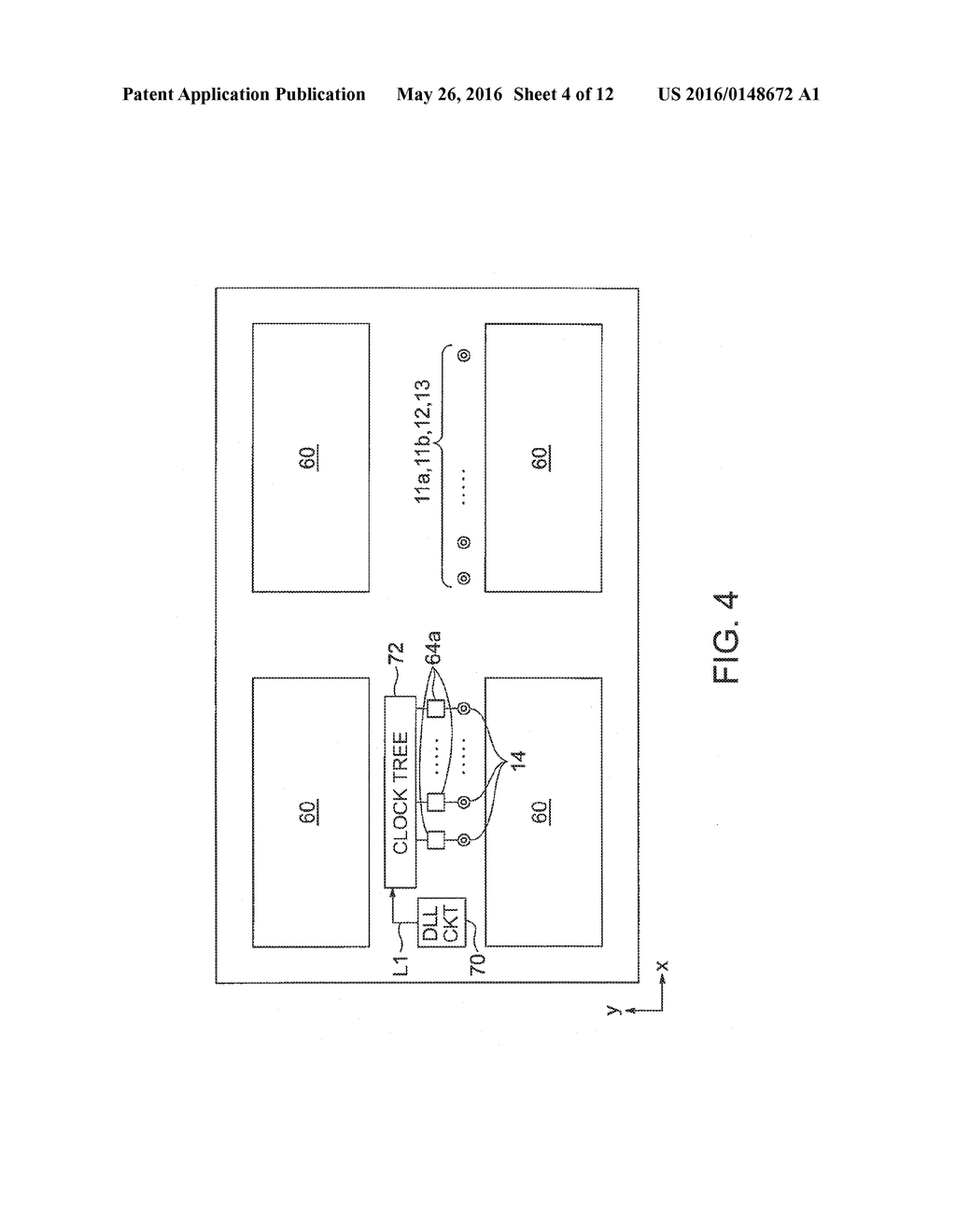 SEMICONDUCTOR DEVICE HAVING A REDUCED FOOTPRINT OF WIRES CONNECTING A DLL     CIRCUIT WITH AN INPUT/OUTPUT BUFFER - diagram, schematic, and image 05