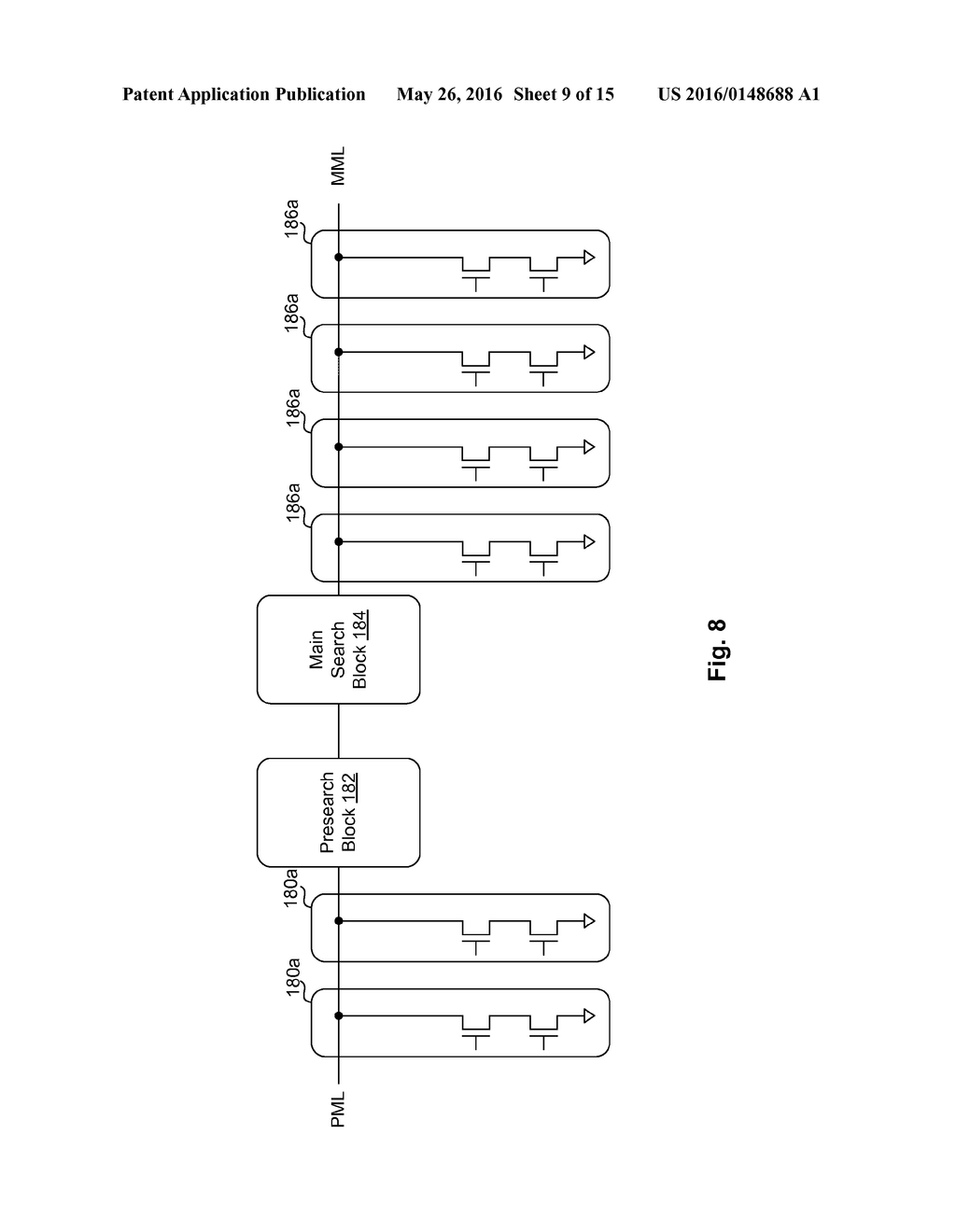 Sense Amplifier having a Timing Circuit for a Presearch and a Main Search - diagram, schematic, and image 10