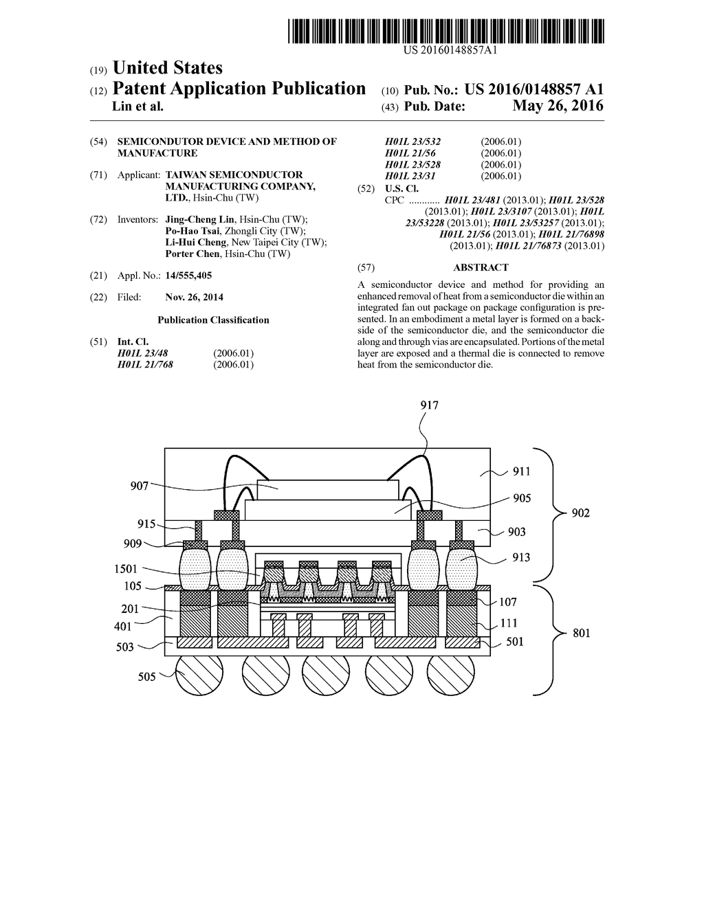 Semicondutor Device and Method of Manufacture - diagram, schematic, and image 01