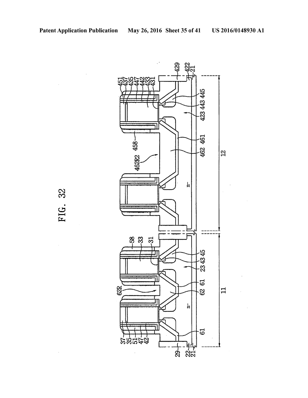 SEMICONDUCTOR DEVICES INCLUDING A STRESSOR IN A RECESS AND METHODS OF     FORMING THE SAME - diagram, schematic, and image 36