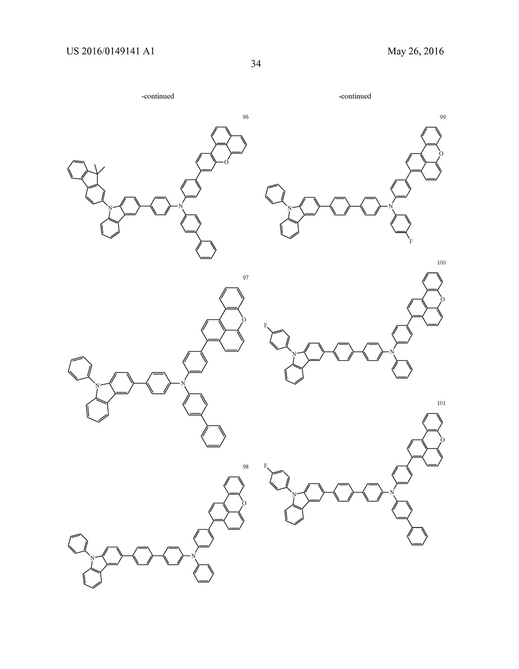 AMINE-BASED COMPOUNDS AND ORGANIC LIGHT-EMITTING DEVICES COMPRISING THE     SAME - diagram, schematic, and image 39