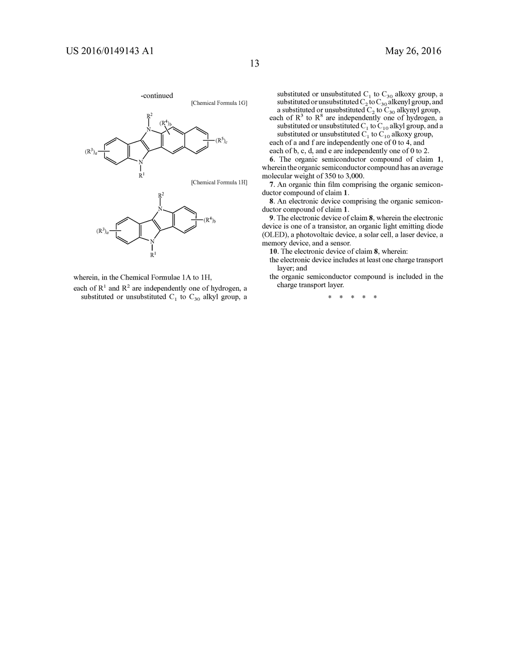 ORGANIC SEMICONDUCTOR COMPOUND, ORGANIC THIN FILM INCLUDING SAME, AND     ELECTRONIC DEVICE INCLUDING THE ORGANIC THIN FILM - diagram, schematic, and image 17