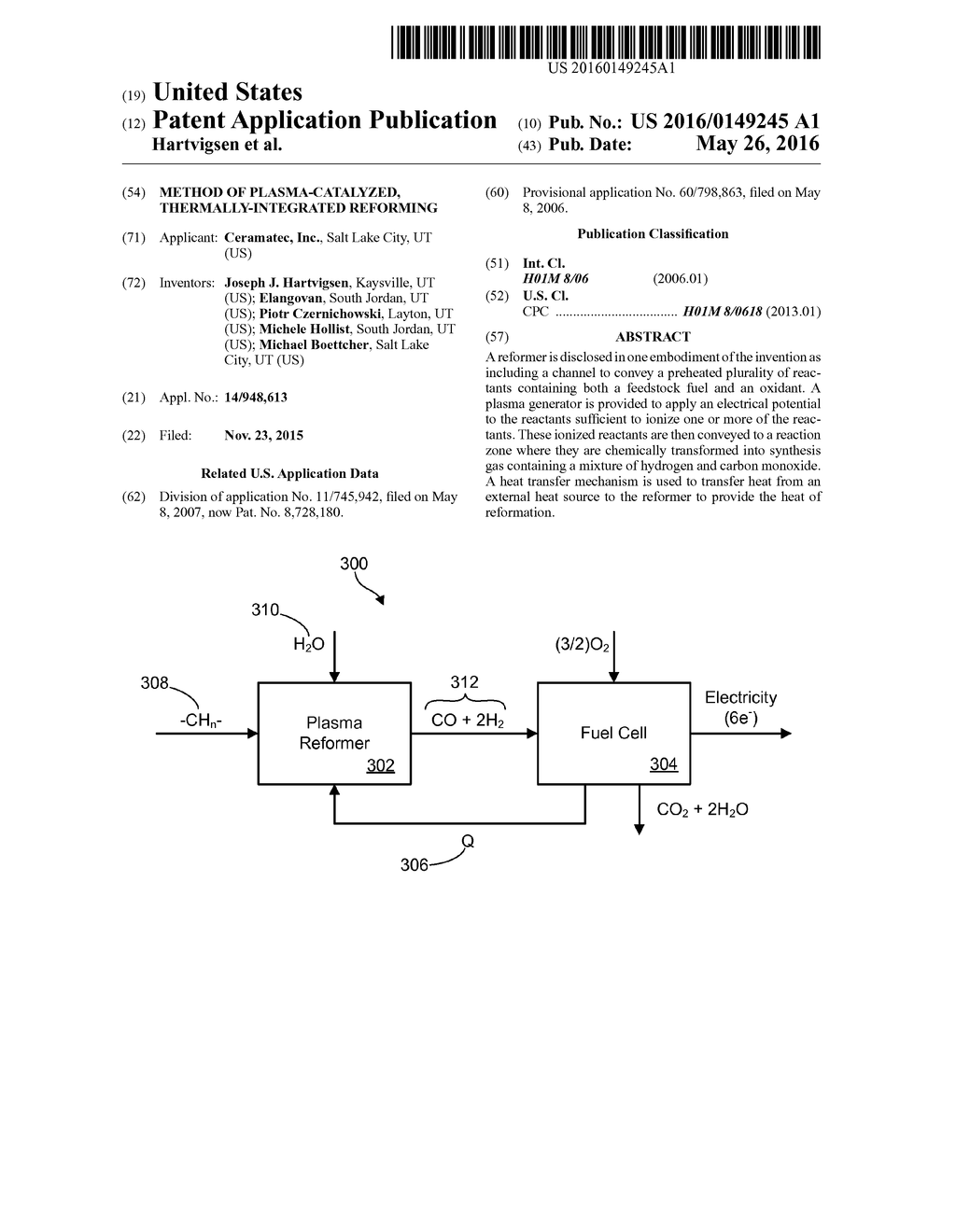 Method of Plasma-Catalyzed, Thermally-Integrated Reforming - diagram, schematic, and image 01