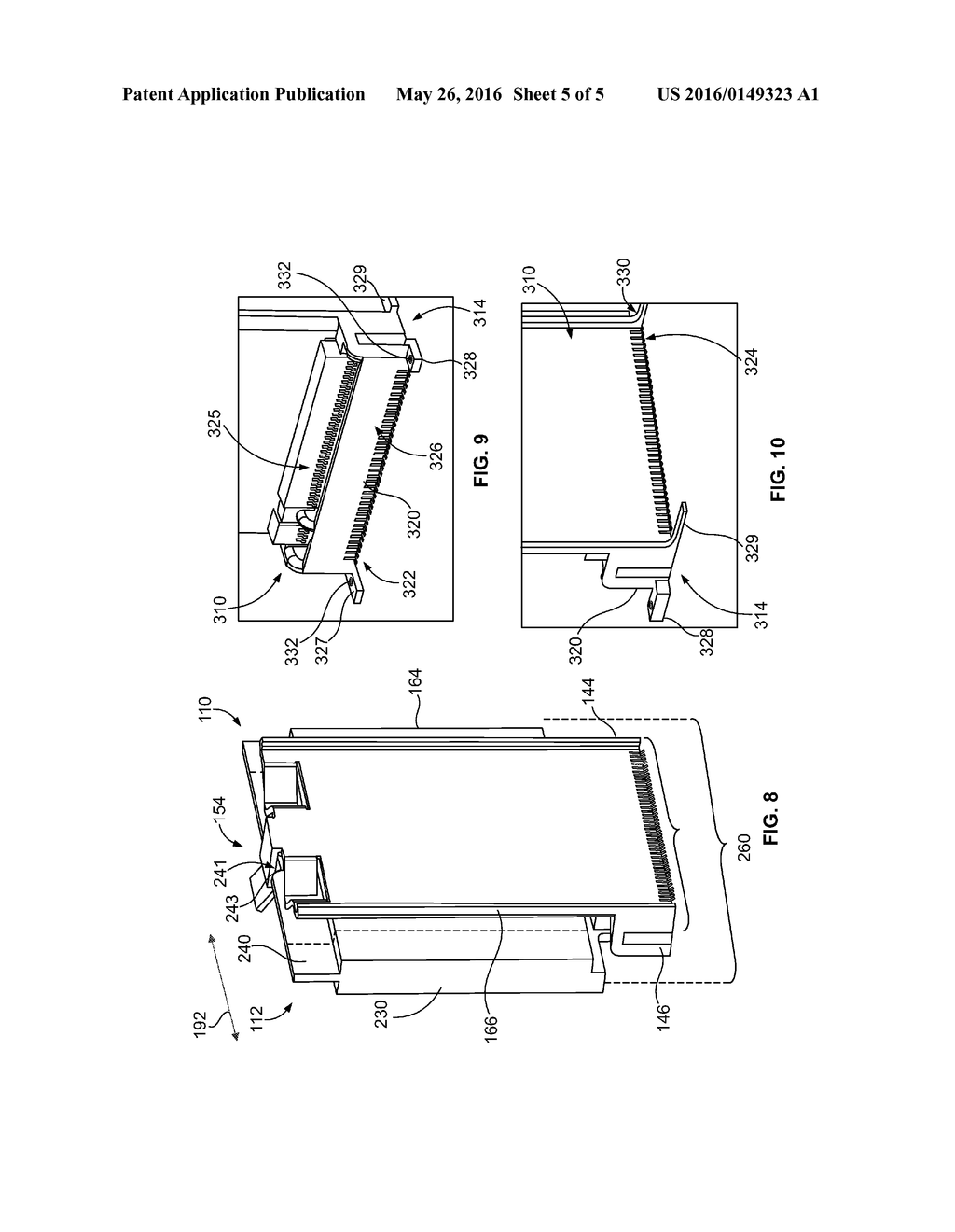 CONNECTOR ASSEMBLY FOR ELECTRICALLY COUPLING A MODULE CARD TO A CIRCUIT     BOARD - diagram, schematic, and image 06