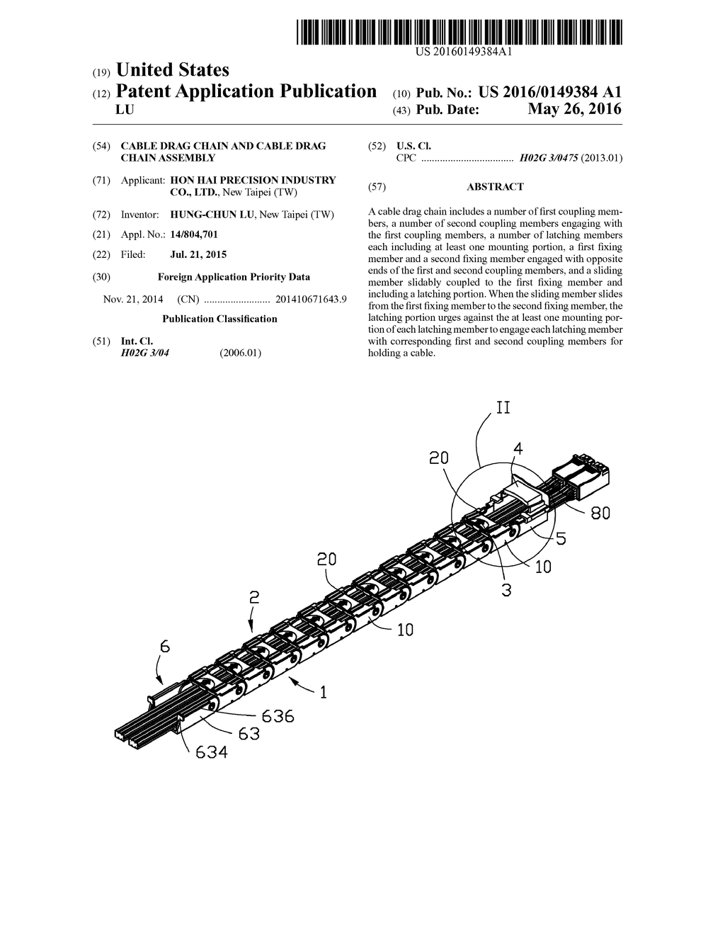 CABLE DRAG CHAIN AND CABLE DRAG CHAIN ASSEMBLY - diagram, schematic, and image 01