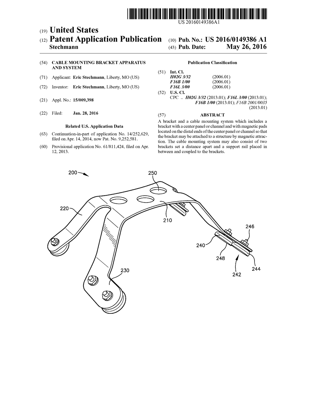 Cable Mounting Bracket Apparatus And System - diagram, schematic, and image 01