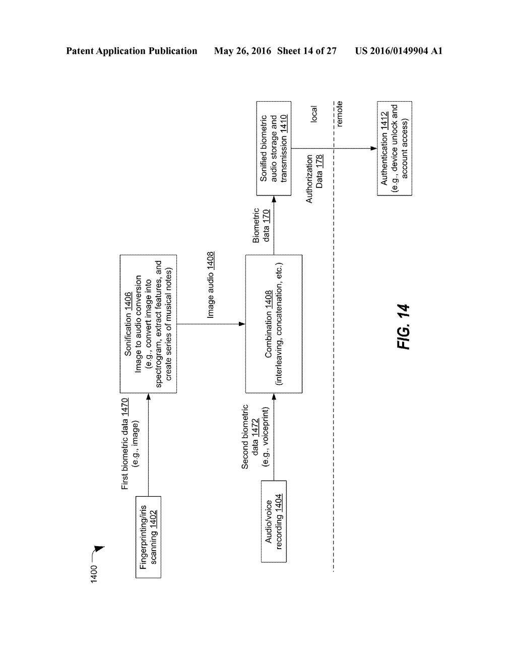 SYSTEMS AND METHODS TO GENERATE AUTHORIZATION DATA BASED ON BIOMETRIC DATA     AND NON-BIOMETRIC DATA - diagram, schematic, and image 15