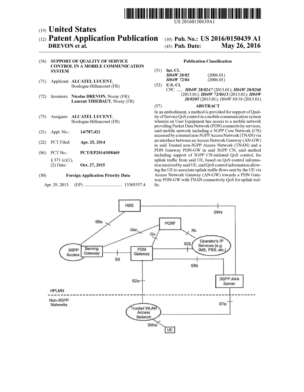 SUPPORT OF QUALITY OF SERVICE CONTROL IN A MOBILE COMMUNICATION SYSTEM - diagram, schematic, and image 01