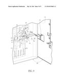 DETACHABLE ROTATING MECHANISM WITH POSITIONING FUNCTION AND ELECTRONIC     DEVICE HAVING A ROTATABLE DOOR WITH THE POSITIONING FUNCTION diagram and image