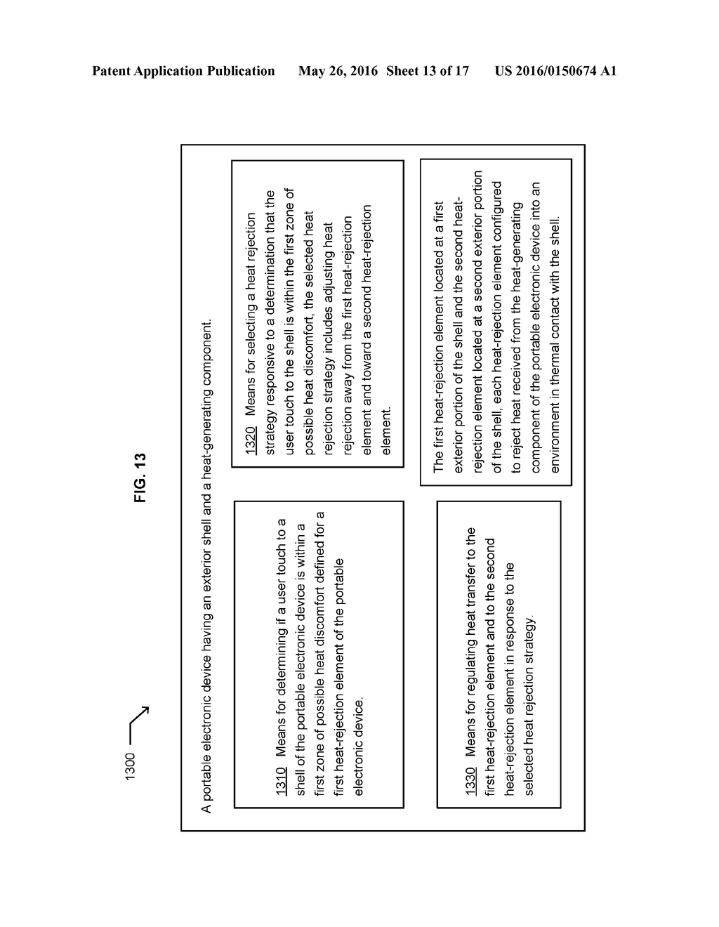 MANAGEMENT OF EXTERIOR TEMPERATURES ENCOUNTERED BY USER OF A PORTABLE     ELECTRONIC DEVICE - diagram, schematic, and image 14