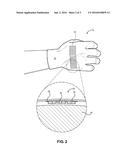 Glove with Hand-Coloring Marking Area diagram and image