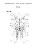 VEHICLE PROVIDED WITH LEANING-CAPABLE VEHICLE-BODY FRAME AND TWO FRONT     WHEELS diagram and image