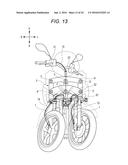 VEHICLE PROVIDED WITH LEANING-CAPABLE VEHICLE-BODY FRAME AND TWO FRONT     WHEELS diagram and image