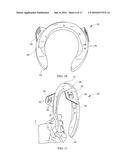 HORSESHOE WITH CLIPS, BLISTER MEMBER FOR A CLIP, AND METHOD OF APPLYING     SHOE TO A HORSE S HOOF diagram and image