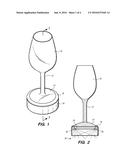 Stemware with Magnifying Base and Light Source diagram and image