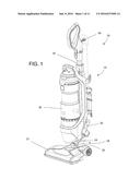 UPRIGHT VACUUM CLEANER WITH SWIVEL CONNECTION BETWEEN NOZZLE AND HANDLE     ASSEMBLIES diagram and image