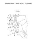 CONSOLE ARMREST ASSEMBLY WITH DAMPENING STRUT AND INTEGRATED INERTIAL LOCK diagram and image