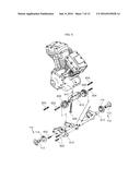 Rubber mounted drivetrain stabilizer for motorcycles diagram and image