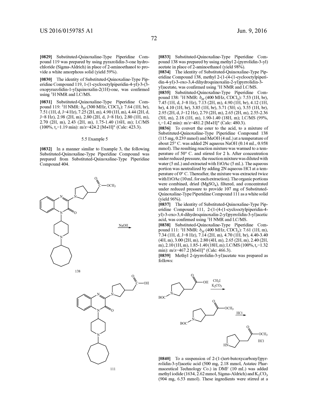 SUBSTITUTED-QUINOXALINE-TYPE PIPERIDINE COMPOUNDS AND THE USES THEREOF - diagram, schematic, and image 73