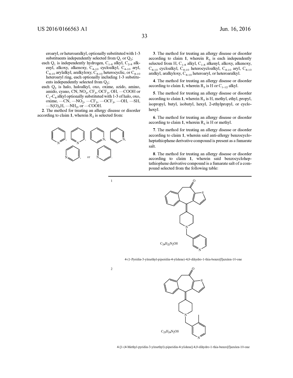 Anti-Allergy Benzocycloheptathiophene Derivatives - diagram, schematic, and image 38