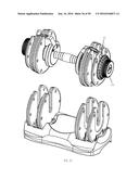 ADJUSTABLE DUMBBELL SYSTEM diagram and image