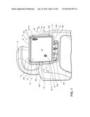 ATTACHMENT APPARATUS TO CONNECT AN ELECTRONIC DEVICE HOLDER TO A SEAT     STRUCTURE diagram and image