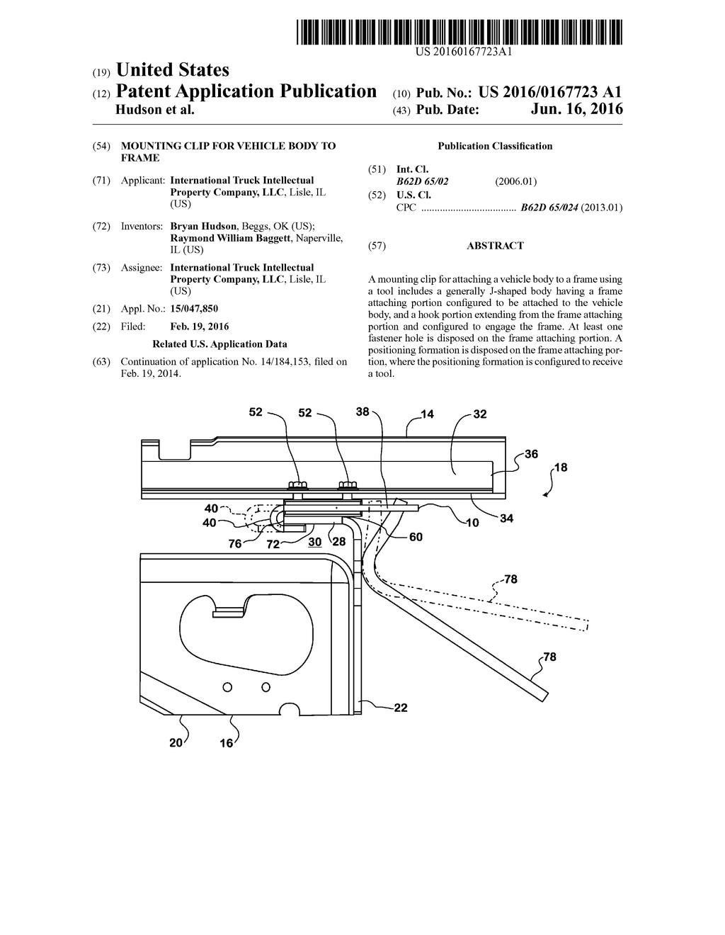 MOUNTING CLIP FOR VEHICLE BODY TO FRAME - diagram, schematic, and image 01