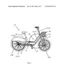 ELECTRIC BICYCLE HAVING INTEGRATED BATTERY COMPARTMENT diagram and image