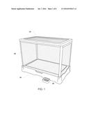 COLLAPSIBLE COMBINATION PET BED AND ENCLOSURE diagram and image