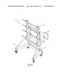 CANTILEVER ORGANIZATIONAL RACK SYSTEM FOR SUPPORTING SURGICAL     INSTRUMENTATION diagram and image