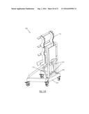 CANTILEVER ORGANIZATIONAL RACK SYSTEM FOR SUPPORTING SURGICAL     INSTRUMENTATION diagram and image