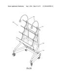 CANTILEVER ORGANIZATIONAL RACK SYSTEM FOR SUPPORTING SURGICAL     INSTRUMENTATION diagram and image