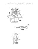 GAS TURBINE ENGINE AIRFOIL COOLING CONFIGURATION WITH PRESSURE GRADIENT     SEPARATORS diagram and image