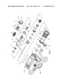 CENTER-PULL HYDRAULIC BRAKE CALIPER STRUCTURE FOR A BICYCLE diagram and image