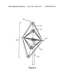 SOLAR COLLECTOR STABILIZED BY CABLES AND A COMPRESSION ELEMENT diagram and image