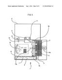 AIR-COOLED LASER DEVICE HAVING HEAT-TRANSFER MEMBER WITH HEAT RADIATING     FINS diagram and image