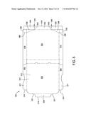 BLANK AND METHODS OF CONSTRUCTING A CONTAINER FROM THE BLANK diagram and image