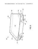 BLANK AND METHODS OF CONSTRUCTING A CONTAINER FROM THE BLANK diagram and image