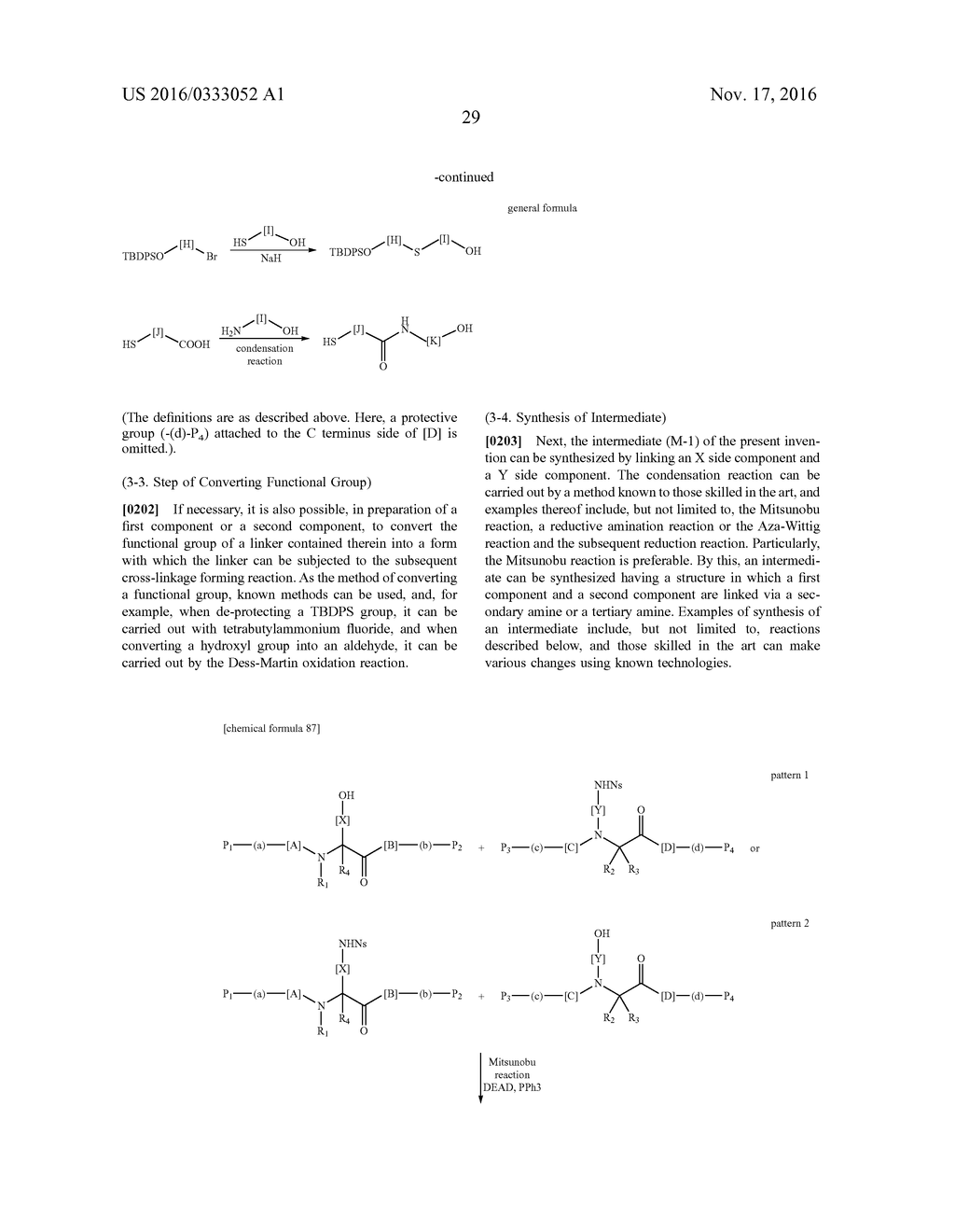 NOVEL CROSS-LINKED PEPTIDES CONTAINING NON-PEPTIDE CROSS-LINKED STRUCTURE,     METHOD FOR SYNTHESIZING CROSS-LINKED PEPTIDES, AND NOVEL ORGANIC COMPOUND     USED IN METHOD - diagram, schematic, and image 43