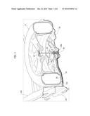 MOTOR-VEHICLE STRUCTURE HAVING A HOLDING ELEMENT FOR HOLDING A SPARE WHEEL     OR OTHER COMPONENT ON A FLOOR PORTION MADE OF PLASTIC MATERIAL diagram and image