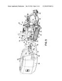 REEL MOWER WITH REEL CUTTING UNITS HAVING GRASS COLLECTING BASKETS WITH     DEFLECTABLE BOTTOM PORTIONS RESPONSIVE TO MOVEMENT OF THE CUTTING UNITS diagram and image