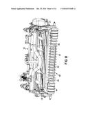 REEL MOWER WITH REEL CUTTING UNITS HAVING GRASS COLLECTING BASKETS WITH     DEFLECTABLE BOTTOM PORTIONS RESPONSIVE TO MOVEMENT OF THE CUTTING UNITS diagram and image