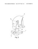 CONNECTION DEVICE FOR CONNECTING TWO PROSTHESIS PARTS, AND KIT WITH ONE     SUCH CONNECTION DEVICE AND TWO PROSTHESIS PARTS diagram and image