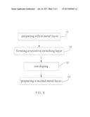 METHOD FOR PRODUCING A RESISTIVE RANDOM ACCESS MEMORY diagram and image