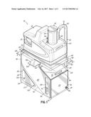 PEDESTAL FOR SUPPORTING AN ADHESIVE MELTER AND RELATED SYSTEMS AND METHODS diagram and image