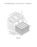 METHOD FOR TRANSPORTING MATTRESSES AND SHIPPING CONTAINER HOLDING AN     ASSEMBLY OF STACKED MATTRESSES diagram and image