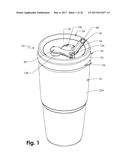 DRINKING VESSELS INCLUDING DEVICES FOR PROVIDING A MIXED LIQUID THEREFROM diagram and image